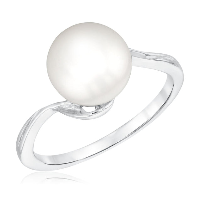 Freshwater Cultured Pearl Sterling Silver Bypass Ring