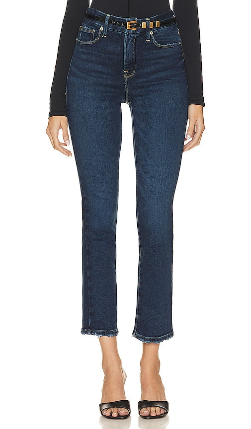 Good American Good Legs Straight in Blue - Bon Américain, Bonnes Jambes Droites en Bleu - 好美国好腿直蓝色 - Good American Good Legs Straight in Blau - Good American Good Legs 스트레이트 컬러 - Buone gambe americane buone dritte in blu
