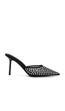 Good American Crystal Mule in Black | Black001 Closed Toe Mules for Women
