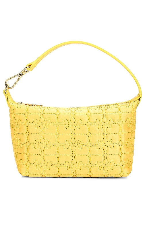 Ganni Butterfly Small Pouch in Yellow