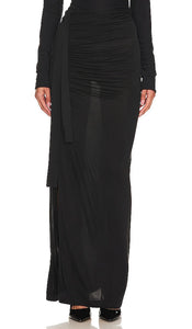 GAUGE81 Hania Sheer Skirt in Black