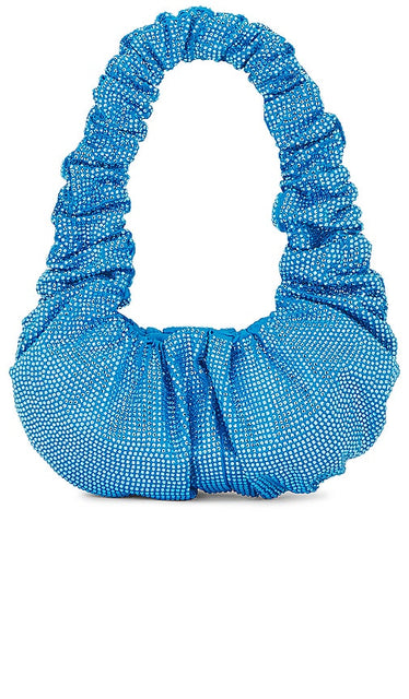 GIUSEPPE DI MORABITO Rhinestone Shoulder Bag in Blue