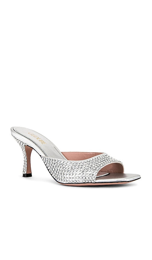 GEDEBE Dita 75 Mule in Metallic Silver