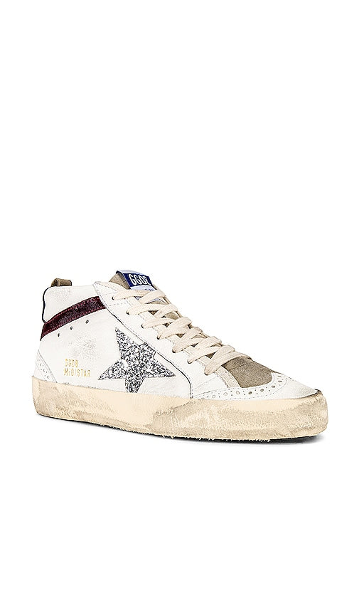 Golden Goose Mid Star Sneaker in White