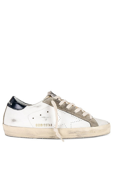 Golden Goose Super-Star Sneaker in Cream | White  Yellow  Taupe  & Night Blue Low Top Sneakers for Women