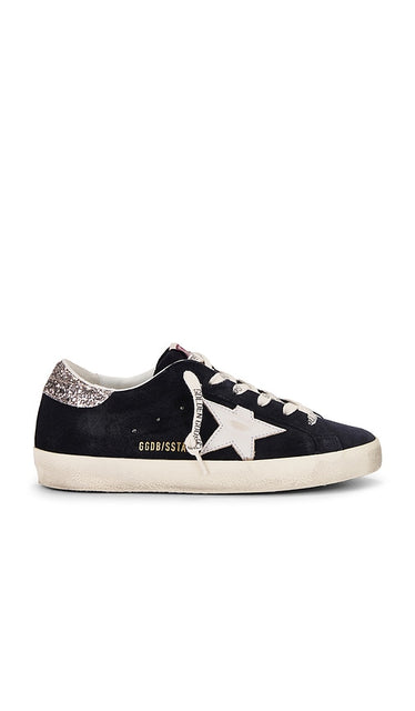 Golden Goose Super Star Sneaker in Navy | Blue  White  & Silver Lifestyle Sneakers for Women
