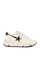 Golden Goose Running Sneaker in White | White & Bordeaux Running Sneakers for Women