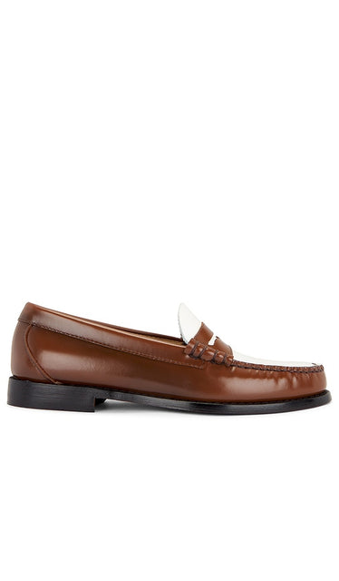 G.H.BASS Larson Weejun in Brown | Men's Loafers in Whiskey & White