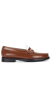 G.H.BASS Larson Easy Weejun Fashion in Brown | Men's Loafers in Cognac & White