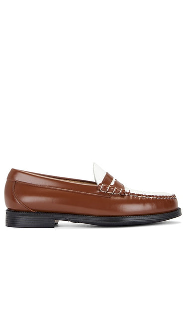 G.H.BASS Larson Easy Weejun Fashion in Brown | Men's Loafers in Cognac & White