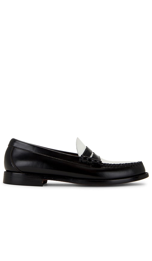 G.H.BASS Larson Weejun in Black | Men's Loafers in Black   White