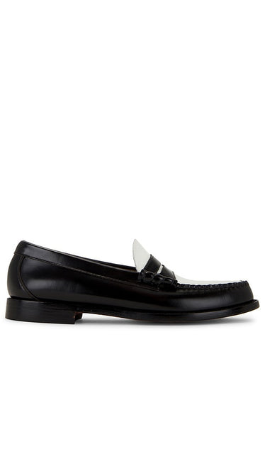 G.H.BASS Larson Weejun in Black | Men's Loafers in Black   White