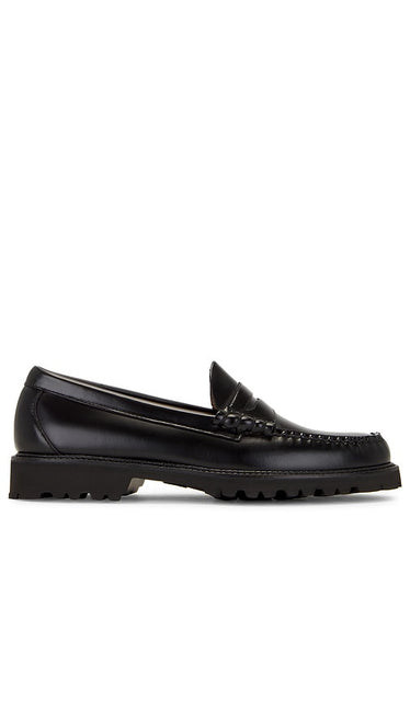 G.H.BASS Larson Lug Weejun in Black | Men's Loafers in Black