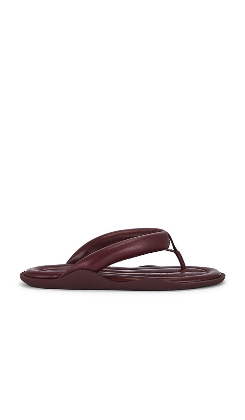 GIA BORGHINI Harper Sandal in Wine | Bordeaux Flat Sandals for Women