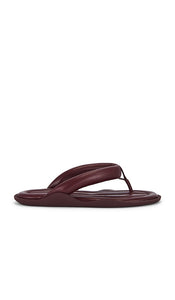 GIA BORGHINI Harper Sandal in Wine | Bordeaux Flat Sandals for Women