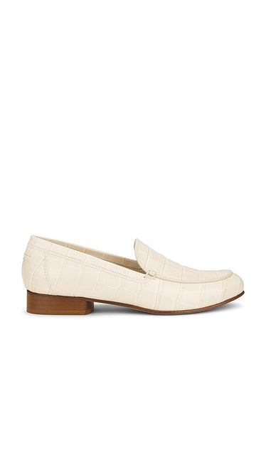 GIA BORGHINI x Helsa Money Loafer in White | Off White Loafers & Oxfords Flats for Women