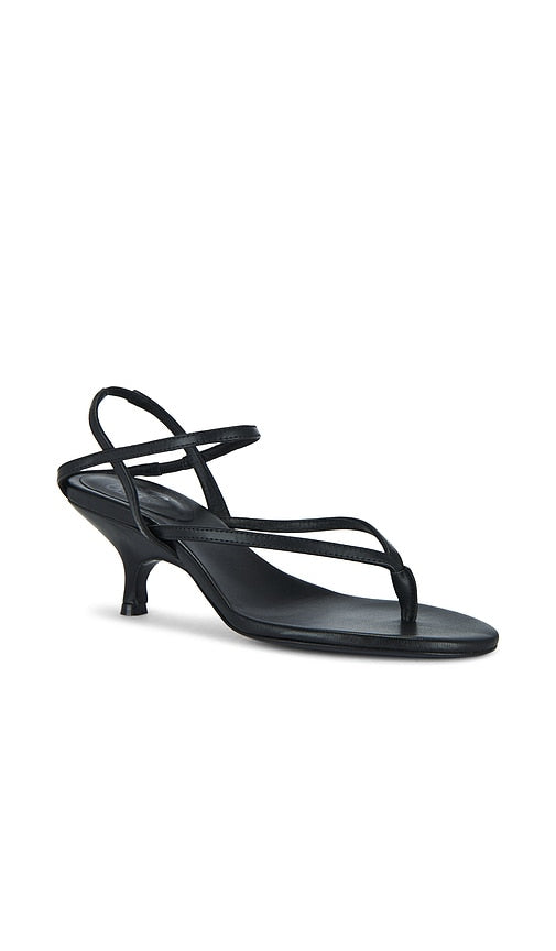 GIA BORGHINI x The Grandquist The Thong Sandal in Black