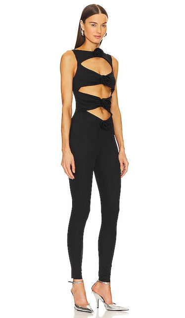 GIUSEPPE DI MORABITO Cut Out Jumpsuit in Black