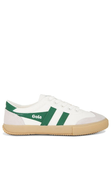 Gola Badminton Sneaker in Dark Green | Off White  Green  & Gum Low Top Sneakers for Women
