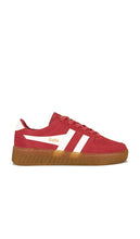 Gola Women's Grandslam Suede Sneakers in Coral | Coral & Off White & Gum Low Top Sneakers for Women