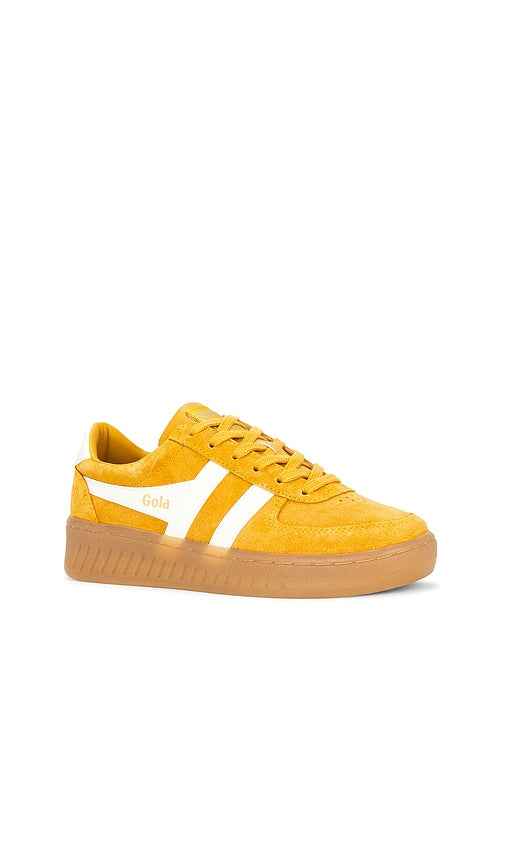 Gola Women's Grandslam Suede Sneakers in Mustard