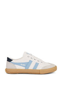 Gola Women's Badminton Plimsolls Sneaker in Blue | Off White & Air & Navy & Gum Low Top Sneakers for Women