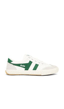 Gola Badminton Sneaker in White | Off White & Green Low Top Sneakers for Women