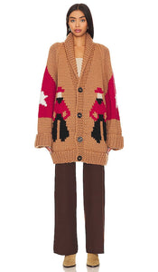 GOGO Sweaters Cowboy Jacket in Brown - GOGO Sweaters Veste de cowboy en marron - GOGO 毛衣 棕色牛仔夹克 - GOGO Sweaters Cowboyjacke in Braun - GOGO Sweaters 카우보이 재킷브라운 색상 - GOGO Maglioni Giacca da cowboy in marrone