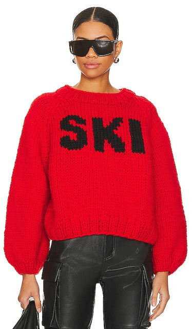 GOGO Sweaters Ski Pullover in Red - GOGO Sweaters Pull de ski en rouge - GOGO 毛衣 红色滑雪套头衫 - GOGO Sweaters Skipullover in Rot - GOGO 스웨터 스키 풀오버 레드 색상 - Maglioni GOGO Pullover da sci in rosso