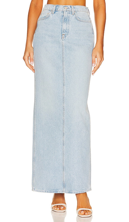 GRLFRND Amara Pencil Skirt With Back Slit in Blue - GRLFRND - Amara - Jupe crayon avec fente au dos en bleu - GRLFRND Amara 蓝色后开衩铅笔裙 - GRLFRND Amara Bleistiftrock mit Rückenschlitz in Blau - GRLFRND 아마라 펜슬 스커트 위 슬릿 블루 색상 - GRLFRND Gonna a tubino Amara con spacco posteriore in blu