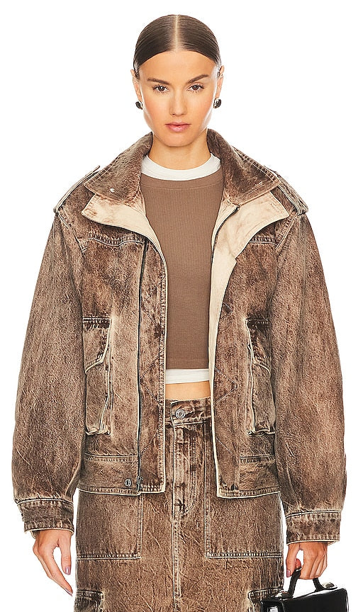 GRLFRND Arden Cargo Jacket in Brown - GRLFRND - Veste cargo Arden en marron - GRLFRND Arden 棕色工装夹克 - GRLFRND Arden Cargojacke in Braun - GRLFRND 아덴 카고 재킷브라운 색상 - Giacca cargo Arden GRLFRND in marrone