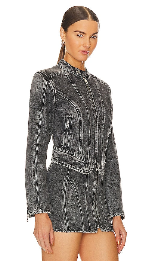 GRLFRND Ash Racer Jacket in Black