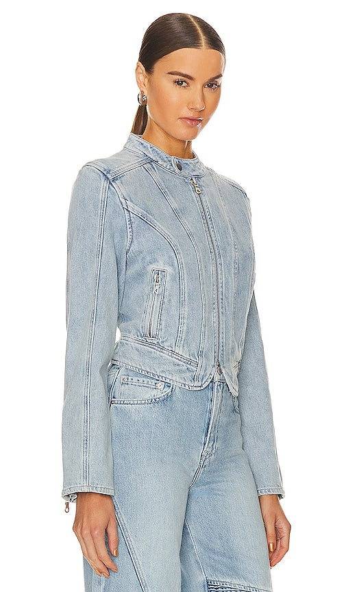 GRLFRND Ash Racer Jacket in Blue