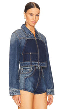 GRLFRND Avery Two Tone Utility Jacket in Blue