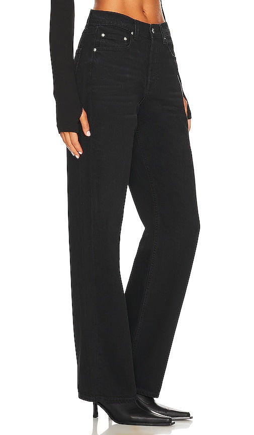 GRLFRND Bella Low Rise Boyfriend in Black
