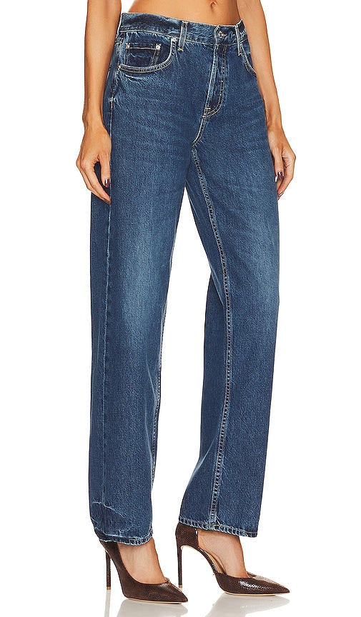 GRLFRND Bella Low Rise Boyfriend in Blue