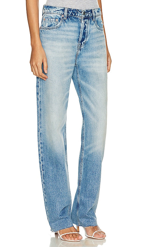 GRLFRND Bella Low Rise Boyfriend in Blue