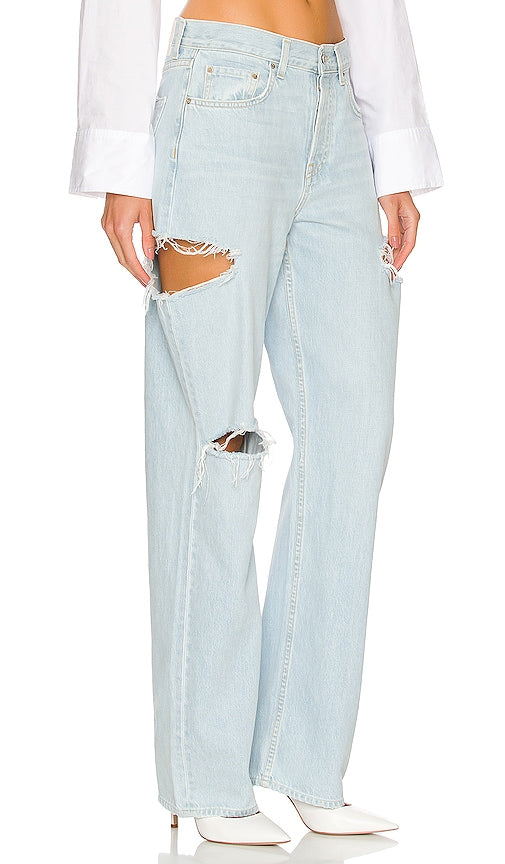 GRLFRND Bella Low Rise Boyfriend in Blue