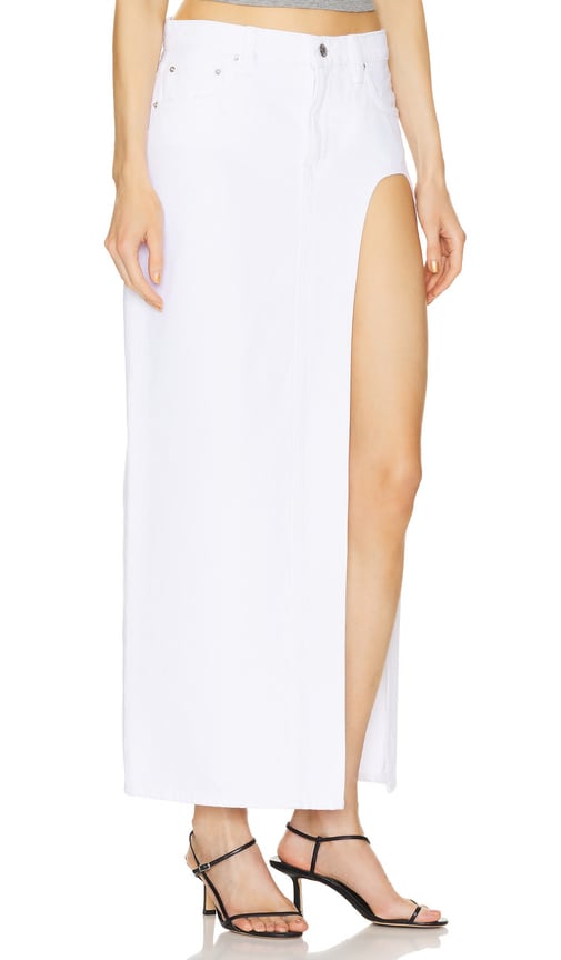 GRLFRND Blanca Maxi Skirt in White
