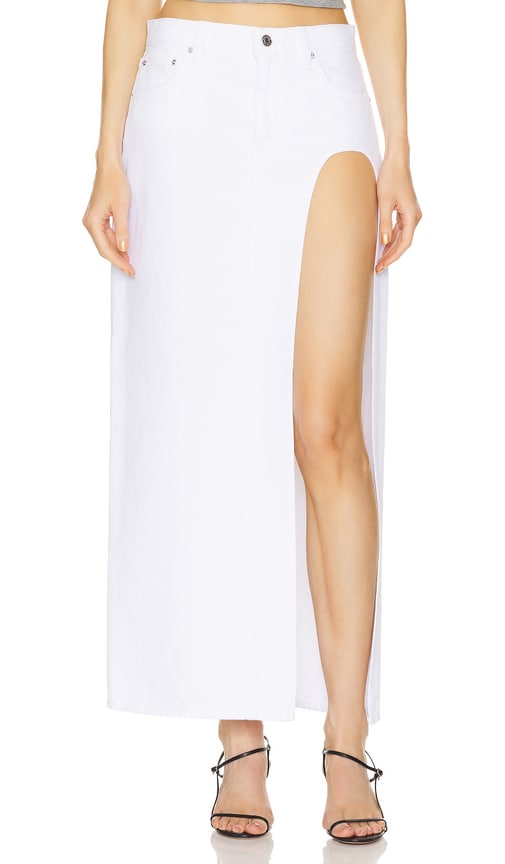 GRLFRND Blanca Maxi Skirt in White - GRLFRND Blanca - Jupe longue en blanc - GRLFRND Blanca 白色长裙 - GRLFRND Blanca Maxirock in Weiß - GRLFRND 블랑카 맥시 스커트 - GRLFRND Gonna lunga Blanca in bianco