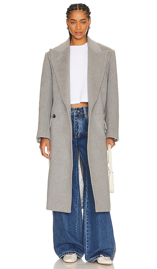 GRLFRND Bronte Oversized Coat in Grey - GRLFRND Manteau surdimensionné Bronte en gris - GRLFRND Bronte 灰色大廓形大衣 - GRLFRND Bronte Übergroßer Mantel in Grau - GRLFRND 브론테 오버사이즈 코트그레이 색상 - GRLFRND Cappotto oversize Bronte in grigio