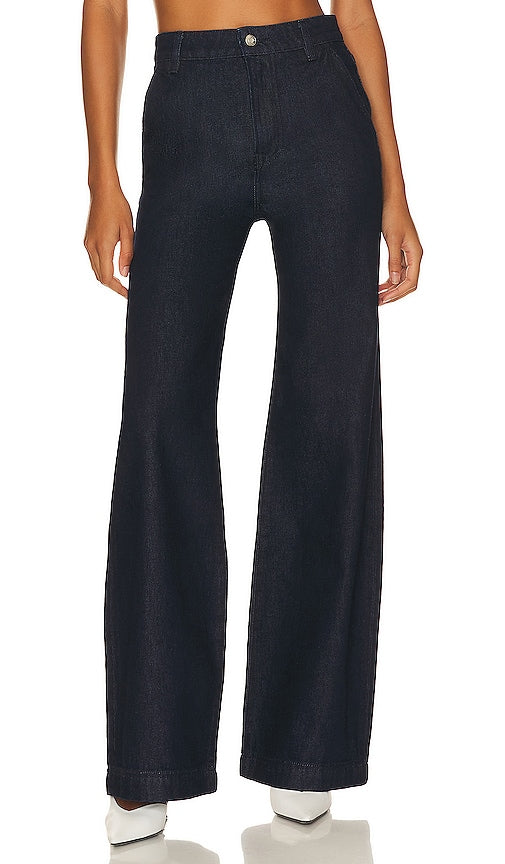 GRLFRND Camille High Rise Flared Trouser in Blue - GRLFRND Camille - Pantalon évasé taille haute en bleu - GRLFRND Camille 蓝色高腰喇叭裤 - GRLFRND Camille High Rise Schlaghose in Blau - GRLFRND Camille 하이라이즈 플레어 팬츠블루 색상 - GRLFRND Pantaloni svasati a vita alta Camille in blu