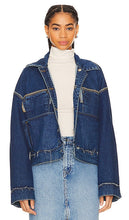 GRLFRND Christi Oversized Reversible Denim Jacket in Blue