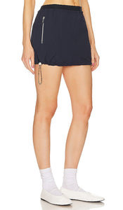 GRLFRND Cinched Mini Skirt in Navy