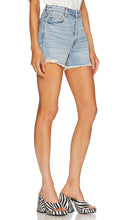 GRLFRND Eliana High Rise Cut Off in Blue