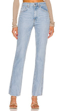 GRLFRND Harlow High Rise Boot Slit in Blue