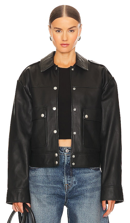 GRLFRND Jayden Leather Jacket in Black - GRLFRND Jayden - Veste en cuir noire - GRLFRND Jayden 黑色皮夹克 - GRLFRND Jayden Lederjacke in Schwarz - GRLFRND 제이든 가죽 자켓 블랙 색상 - GRLFRND Giacca in pelle Jayden nera