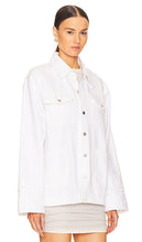 GRLFRND Jessie Body Drill Shirt Jacket in White