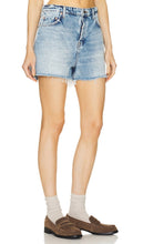 GRLFRND Kady Low Rise Relaxed Boyfriend Short in Blue