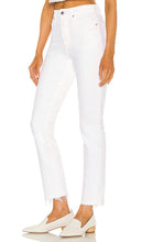 GRLFRND Karolina High Rise Straight Crop in White